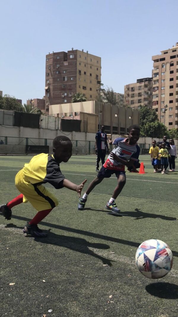 Shooting and Reading English on the Pitch